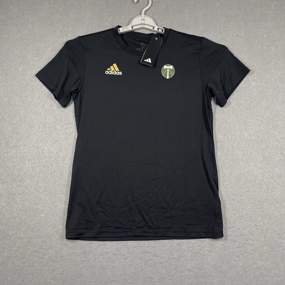 Portland Timbers Shirt Mens Medium Tall Black 2024 Pregame Back Graphic Fan Gear